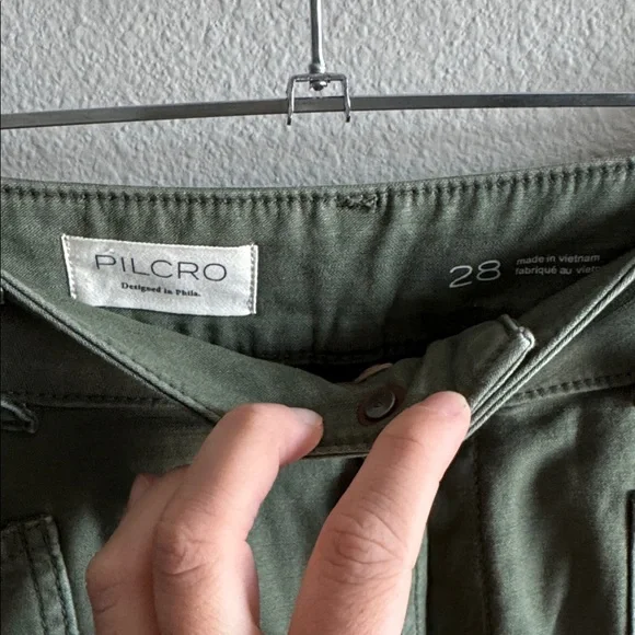 Anthropologie Pilcro The Wanderer Jeans Womens 28 Green Cotton High Rise Pants - Picture 5 of 6